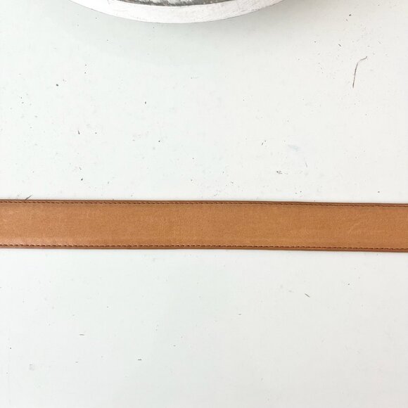 NEW Rod Patrick Boots Mens Western Belt 1.25" Sz 34 Tan Horse Leather Taper End - Picture 5 of 8